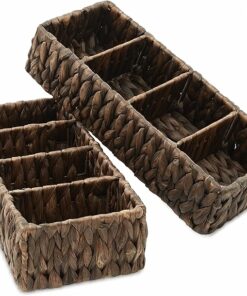 Casafield Set Of 2 Water Hyacinth Basket Organizers FU12