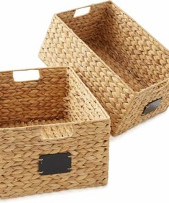 Casafield Set of 2 Water Hyacinth Pantry Baskets FU11