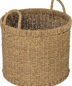 Household Essentials Round Seagrass Basket FU30