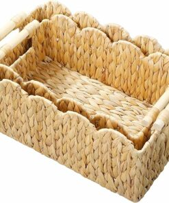 Scalloped Wicker Basket FU16