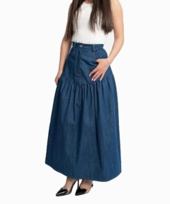 Vintage Style Jean Skirt FU7