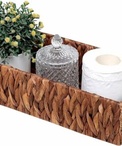 Wicker Toilet Paper Storage Stand with Lid FU48