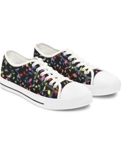 Colorful Music Notes Low Top Sneakers FU48