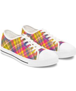 Colorful Plaid Low Top Sneakers FU50