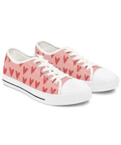 Pink Heart Low Top Sneakers FU26