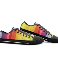 Rainbow Stripe Canvas Sneakers FU38