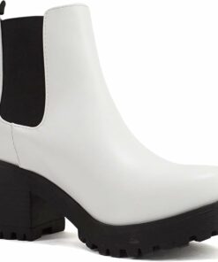 Lug Sole Elastic Gore Ankle Boots FU55