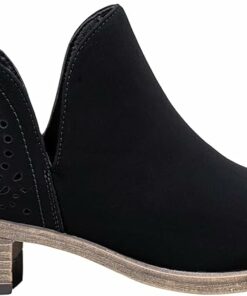 Western Cutout Perforated Ankle Boots FU58