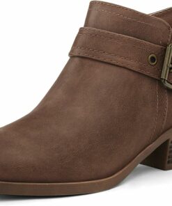 Women's Chunky Side Zipper Ankle Boots FU92